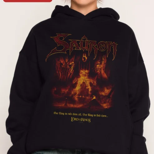 Sauron One Ring To Rule Them All Lord Of The Rings Hoodie Dark Fantasy Middle Earth Apparel