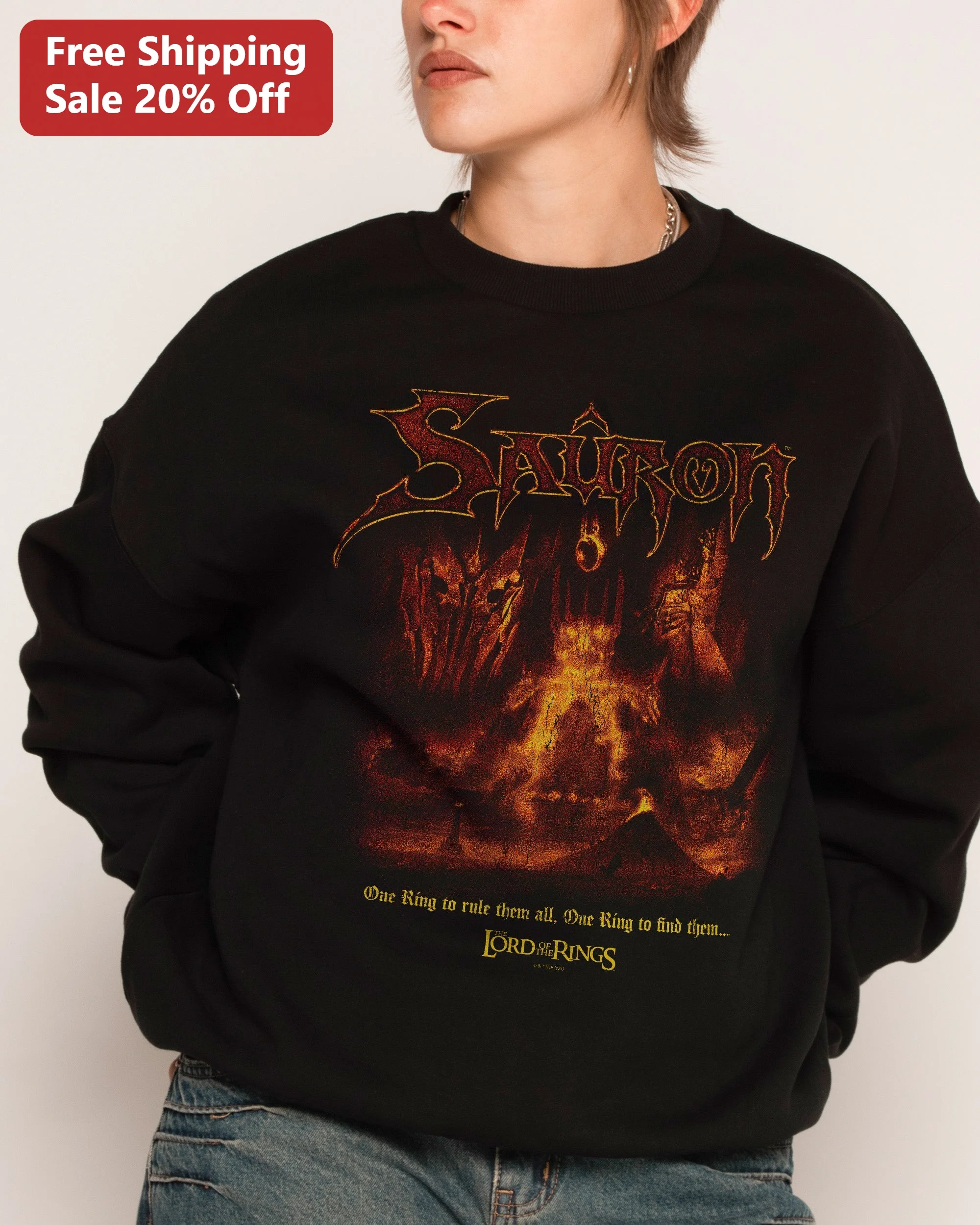 Sauron One Ring To Rule Them All Lord Of The Rings Sweatshirt Dark Fantasy Gift
