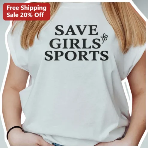 Save Girls Sports Tee Title IX Women's Athletics Advocacy Shirt Gift for Female Athletes Coaches Parents