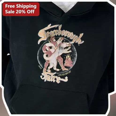 Scarborough Faire Hoodie Medieval Knight vs Dragon Vintage Renaissance Festival Merch for Men Women