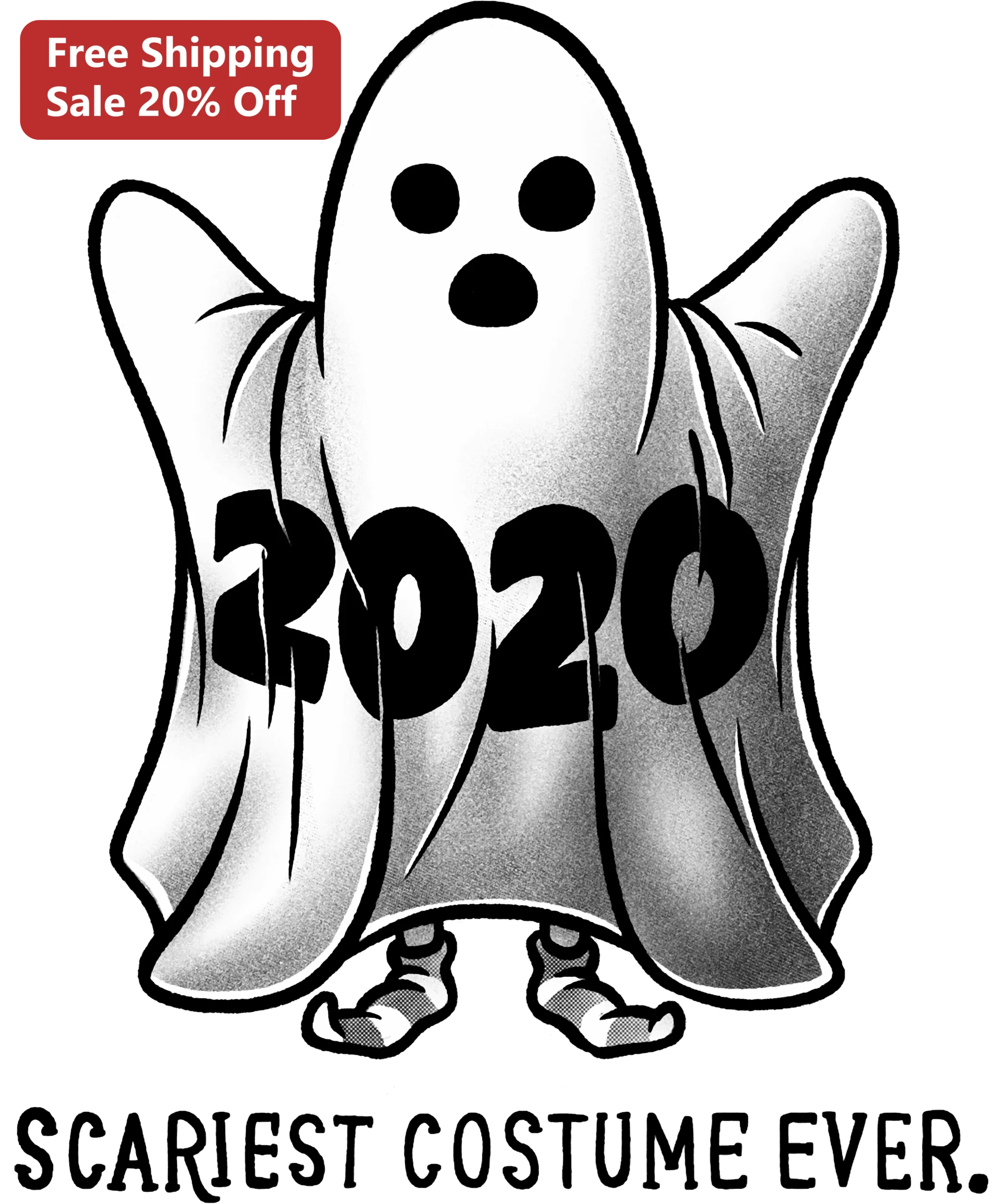Scariest Costume Ever Tee Funny Halloween Ghost Shirt Gift