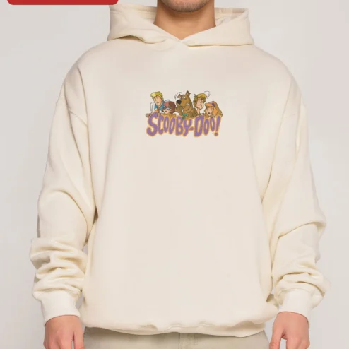Scooby-Doo Mystery Inc Gang Vintage Retro Cartoon Pullover Hoodie for Adults