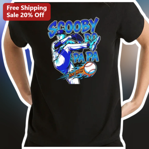 Scooby Doo Pa Pa Baseball Pitcher Graphic Tee Funny Meme Shirt Gift for Dad
