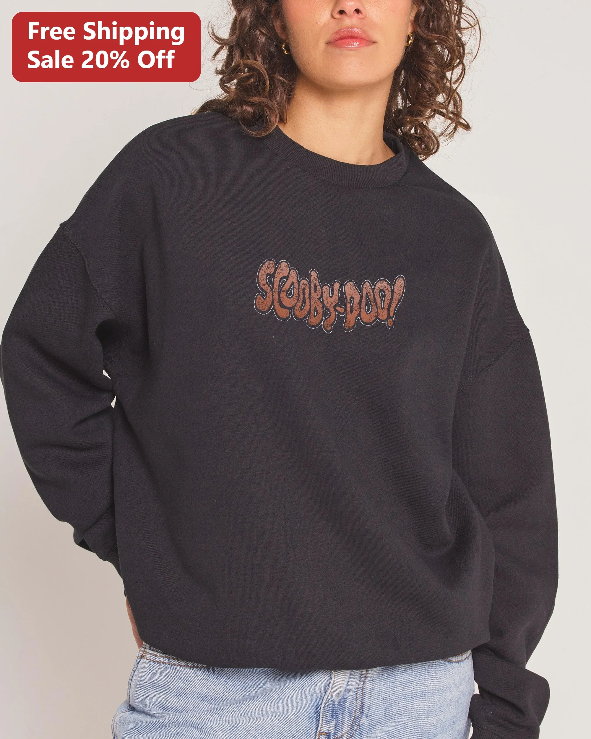 Scooby-Doo! Vintage Distressed Logo Crewneck Sweatshirt Retro Cartoon Merch Gift for Women Men