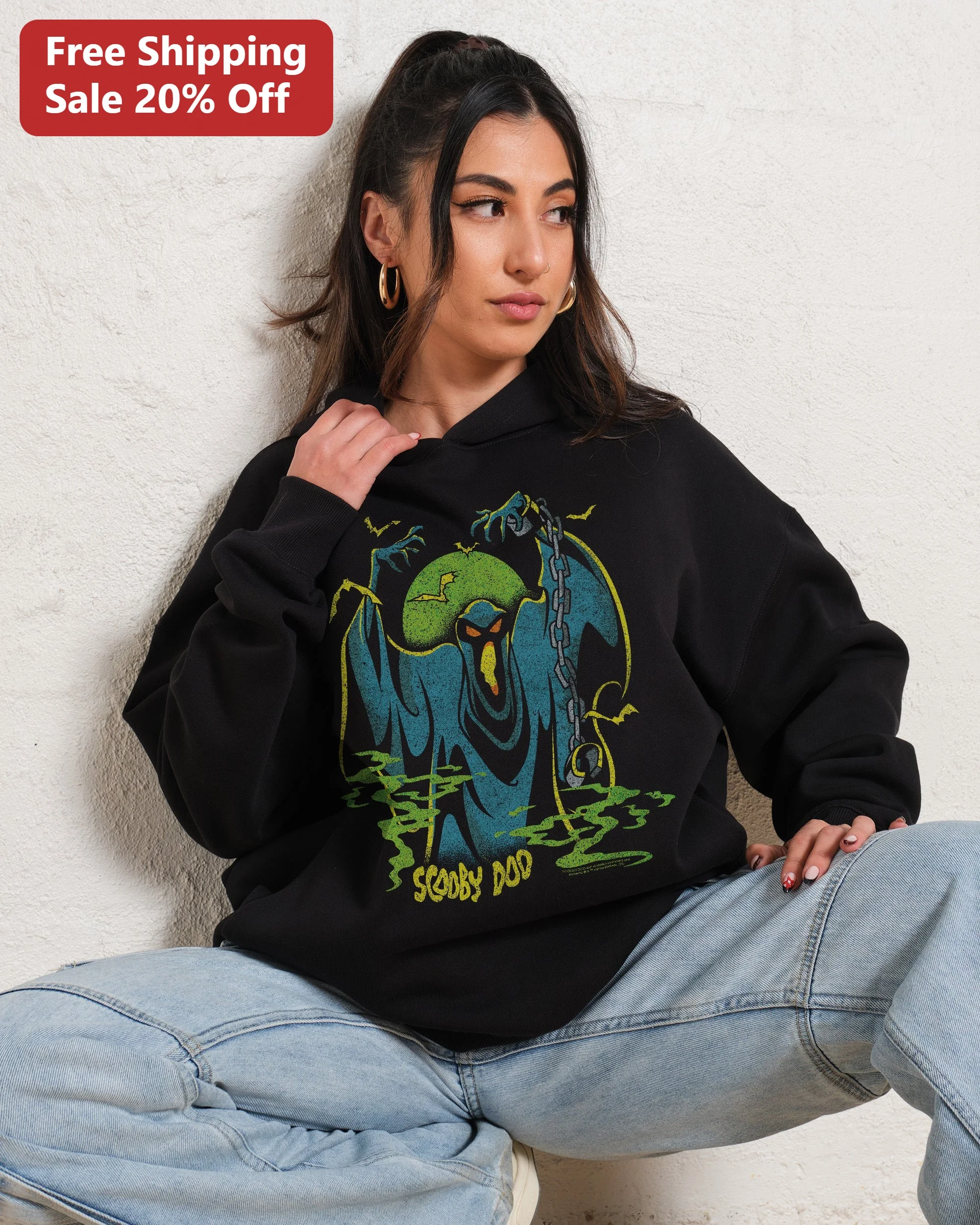 Scooby-Doo Vintage Graphic Hoodie Unisex Spooky Retro Cartoon Sweatshirt for Men Women