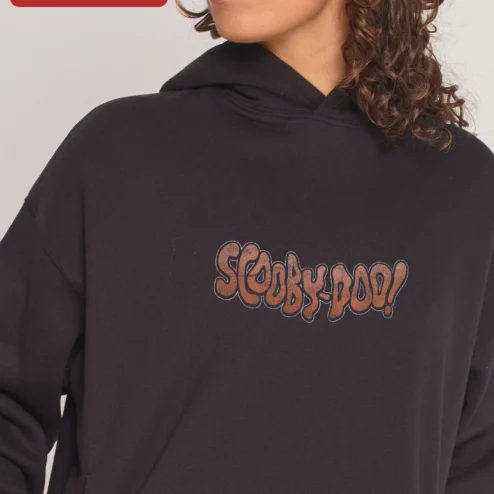 SCOOBY-DOO! Vintage Logo Pullover Hoodie Unisex Retro Cartoon Sweatshirt