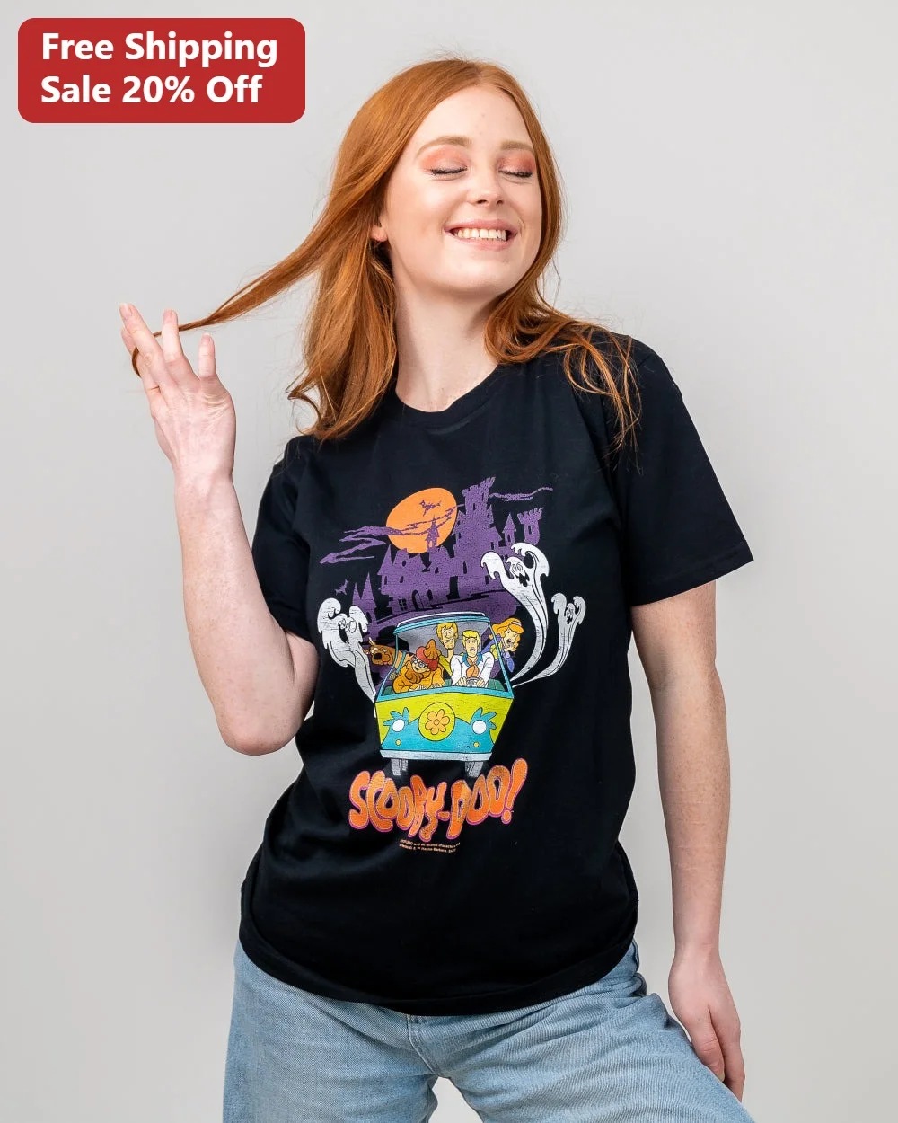 Scooby-Doo! Vintage Mystery Machine Gang Graphic Tee for Men and Women