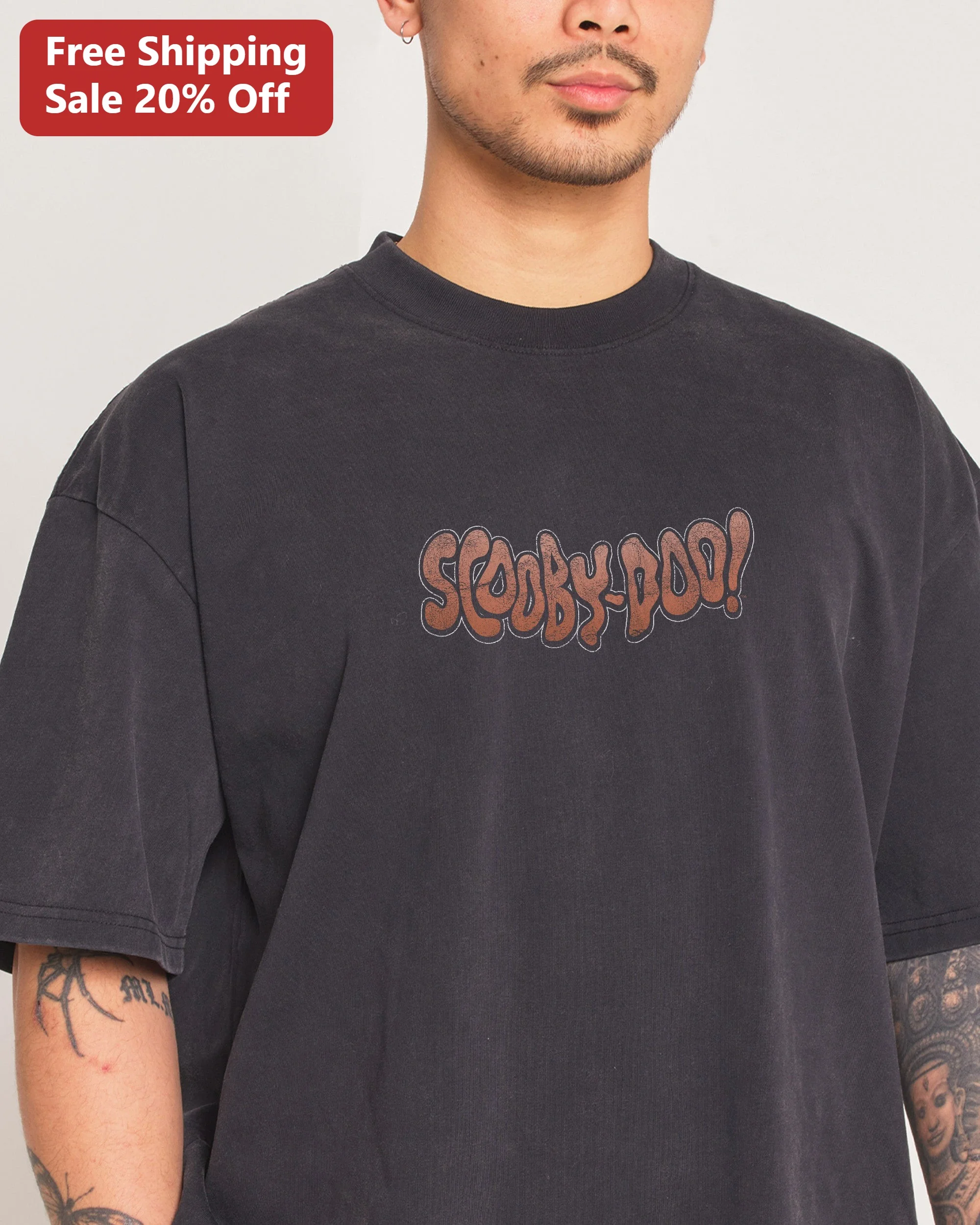 Scooby-Doo! Vintage Wash Graphic Tee Retro Cartoon Shirt for Men Women
