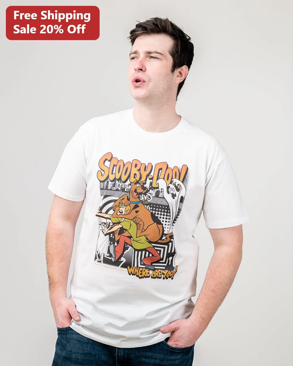Scooby-Doo Where Are You Retro Cartoon Graphic Tee Vintage Mystery Inc Gift