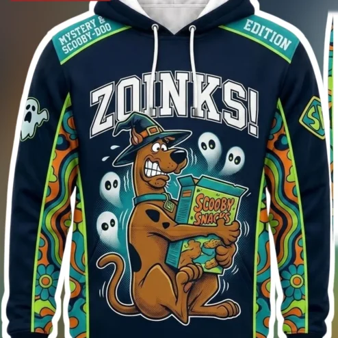 Scooby-Doo Zoinks Mystery Edition Halloween Hoodie Retro Cartoon Fan Gift