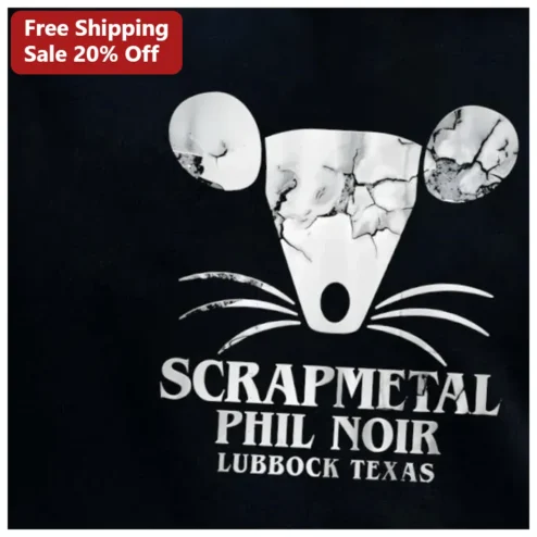 Scrapmetal Phil Noir Lubbock Texas Tee Industrial Metal Band Merch Graphic T-Shirt