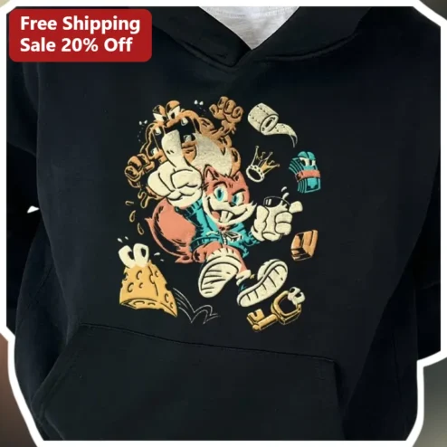 Scrat Hoodie Ice Age Funny Squirrel Graphic Pullover Streetwear Gift for Men Women