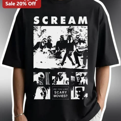 Scream Do You Like Scary Movies Tee Ghostface Horror Movie Quote Shirt
