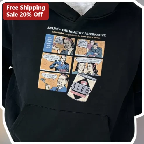 SCUM The Healthy Alternative Vintage Comic Hoodie