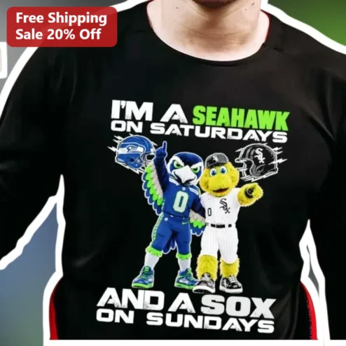 Seahawks Sox NFL MLB Dual Fan Tee Seattle Seahawks Chicago White Sox Shirt Gift