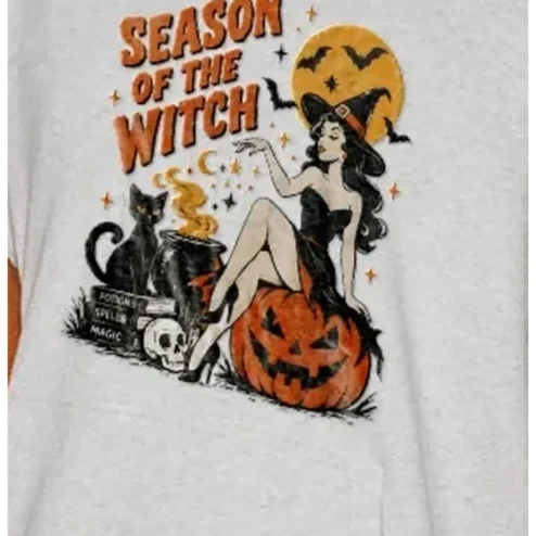 Season of the Witch Tee Vintage Pin Up Halloween Graphic Shirt
