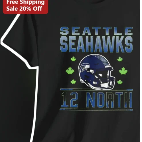 Seattle Seahawks 12th Man Tee Vintage Distressed Helmet Graphic Shirt for NFL Fans