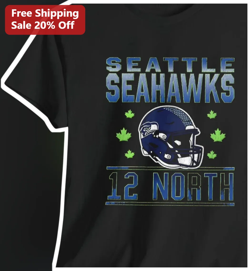 Seattle Seahawks 12th Man Tee Vintage Distressed Helmet Graphic Shirt for NFL Fans