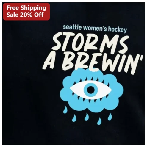 Seattle Women's Hockey Storms A Brewin' Tee