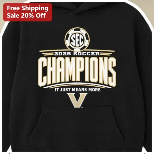 SEC 2026 Soccer Champions It Just Means More Hoodie Virginia Cavaliers Fan Apparel available at our Chicago, Illinois warehouse