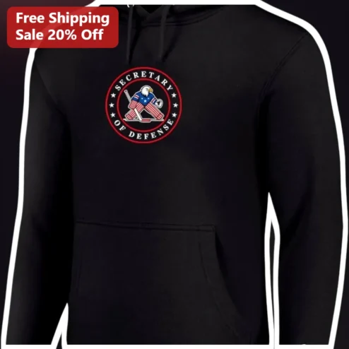 Secretary of Defense Hockey Eagle Hoodie Patriotic Military Humor Gift for Men Women