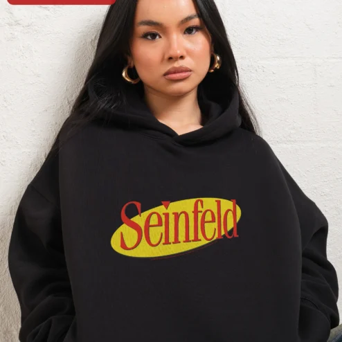 Seinfeld Hoodie Retro Logo Pullover for Men Women TV Show Merch Gift