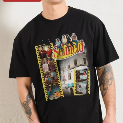 Seinfeld Vintage TV Show Cast Graphic Tee for Men and Women