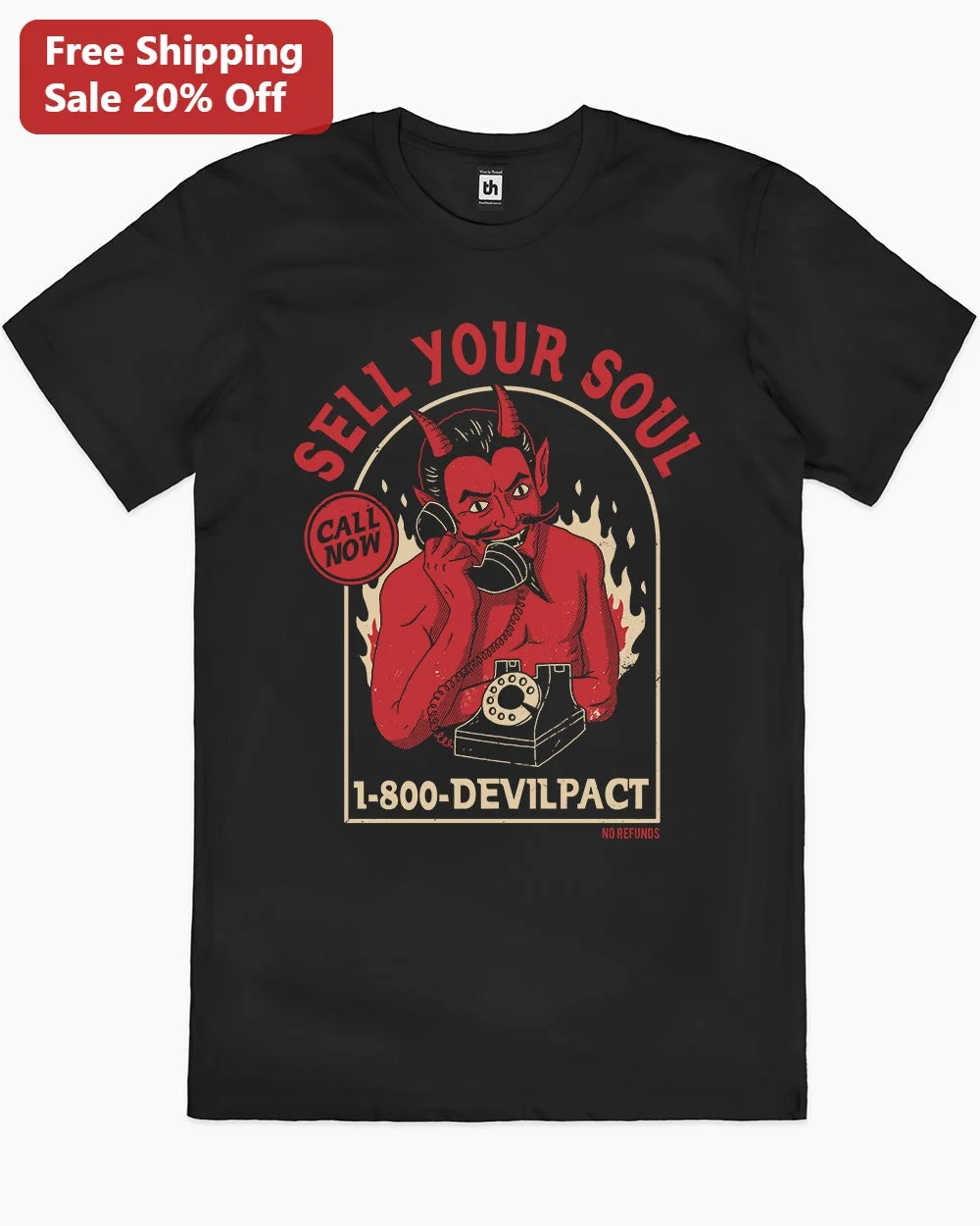 Sell Your Soul Devil Pact Graphic Tee Dark Humor Halloween Gift