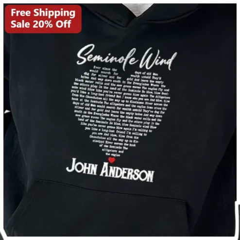 Seminole Wind Hoodie John Anderson Country Music Lyrics Florida Shape Personalized Gift
