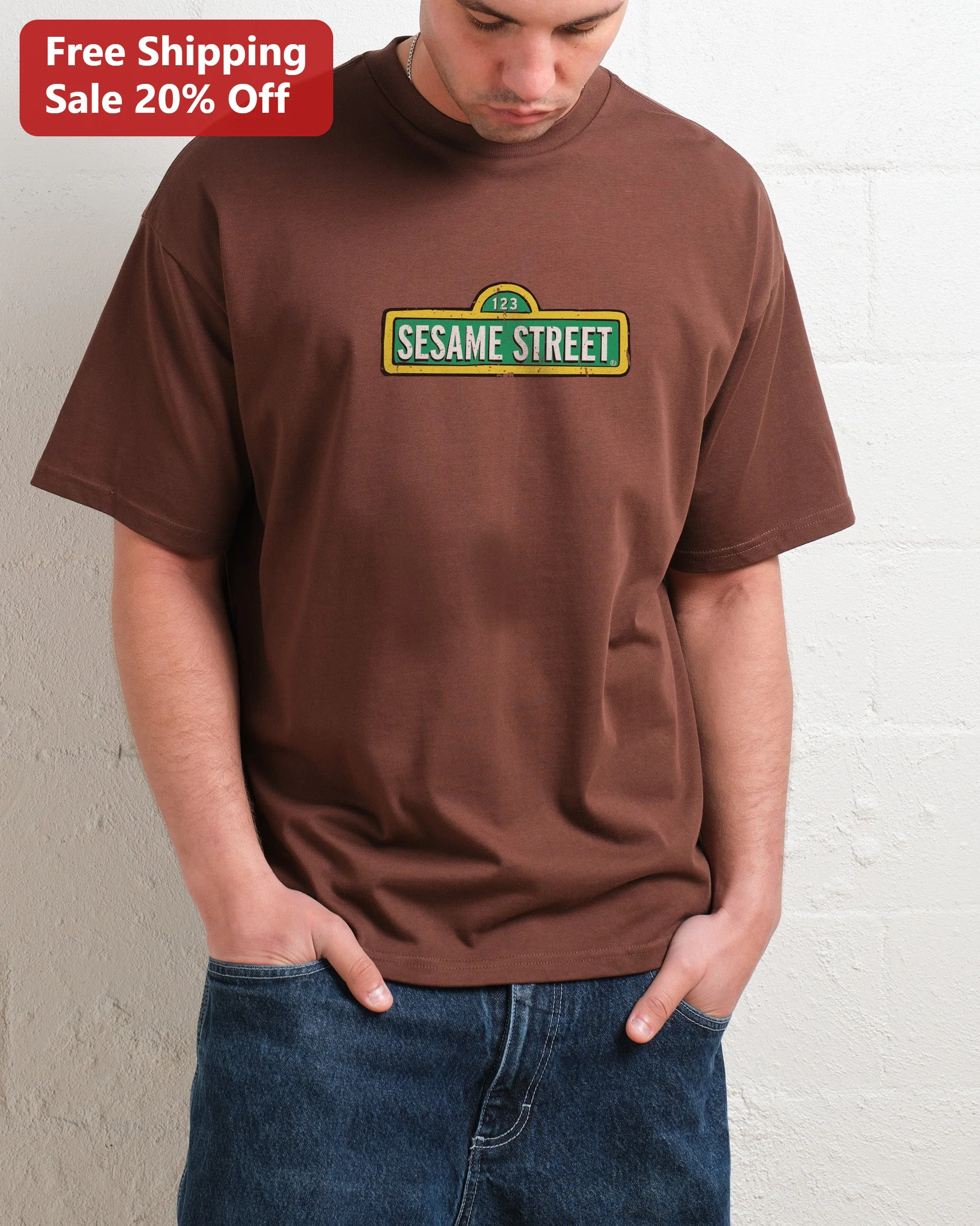 Sesame Street Graphic Tee Vintage Retro Pop Culture Shirt for Adults
