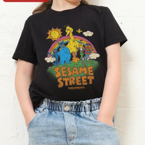 Sesame Street Vintage Characters Graphic Tee for Kids and Adults
