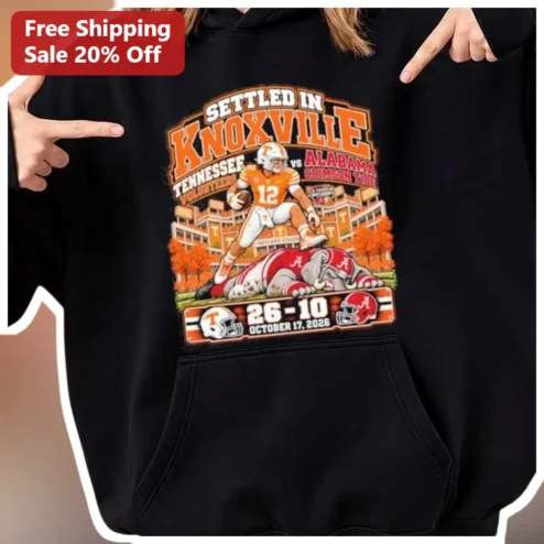 Settled In Knoxville Hoodie Tennessee Volunteers Football Fan Gift Game Day Apparel
