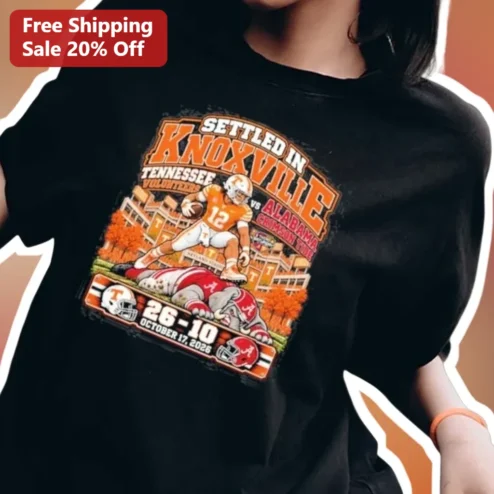 Settled In Knoxville Tee Tennessee Volunteers Football Vintage Retro UT vs Bama Rivalry Shirt