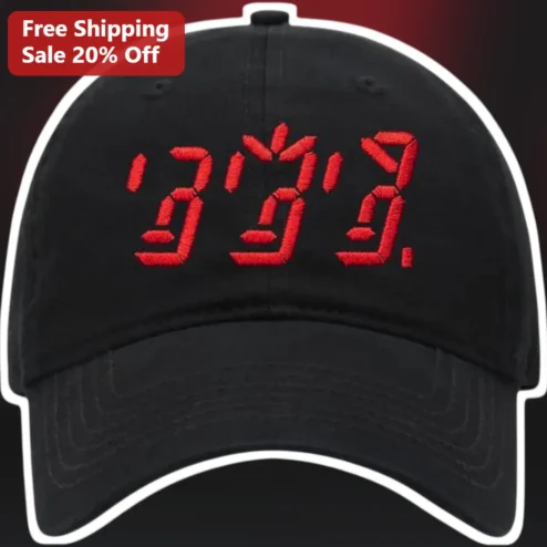 Seven Segment Digital Font Hat Retro Tech LCD Style Baseball Cap for Gamers Programmers