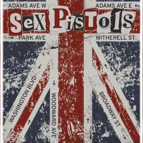 Sex Pistols Poster Anarchy in the UK Union Jack Distressed Punk Rock Wall Art Print