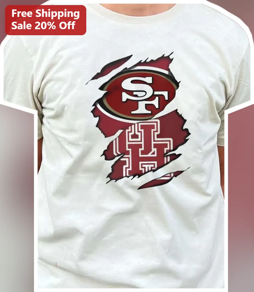 SF 49ers vs Houston Texans Rivalry Tee NFL Game Day Fan Gift Unisex Cotton Shirt