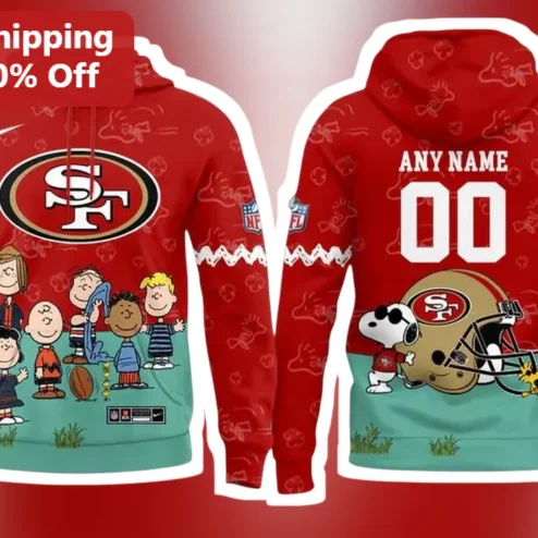 SF Peanuts Characters San Francisco 49ers Hoodie NFL Fan Apparel