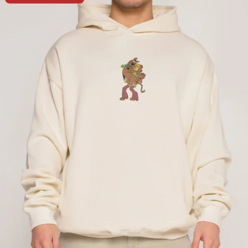 Shaggy and Scooby-Doo Hoodie Retro Cartoon Friendship Hug Pullover Unisex Sweatshirt