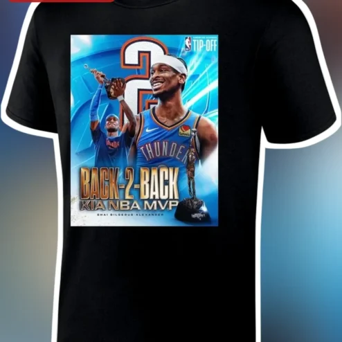 Shai Gilgeous-Alexander Kia NBA MVP Tee SGA OKC Thunder Commemorative Basketball Shirt