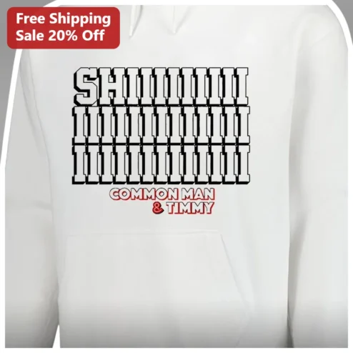 SHIIIII II IIII Hoodie Abstract Roman Numeral Typography Streetwear Pullover
