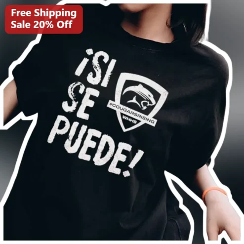 ¡SÍ SE PUEDE! Hispanic Heritage Month Retro Distressed Cougar Spirit Tee