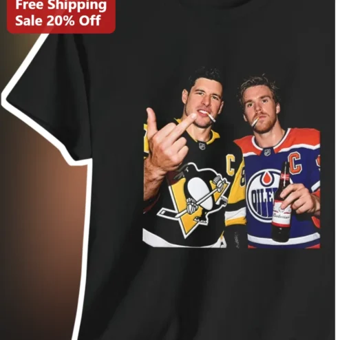 Sidney Crosby Connor McDavid Graphic Tee NHL Hockey Fan Gift