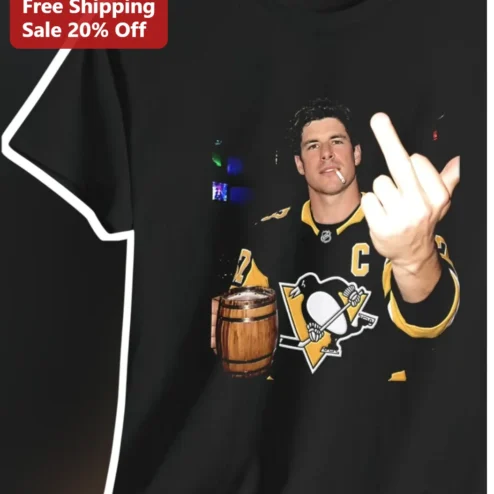 Sidney Crosby Funny Hockey Fan Tee Penguins Edgy Graphic T-Shirt