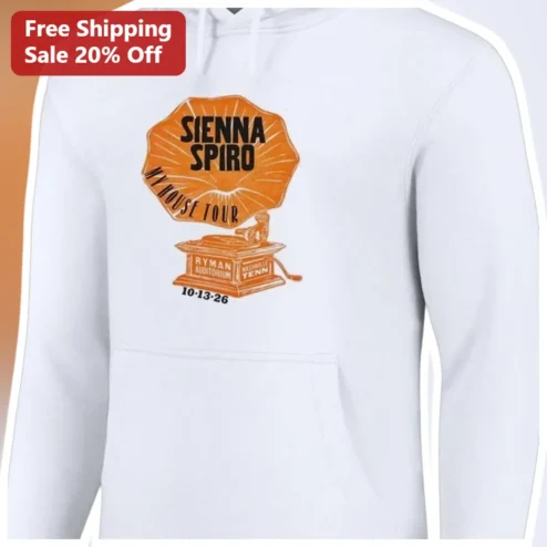 Sienna Spiro My House Tour Hoodie Vintage Gramophone Music Merch Gift