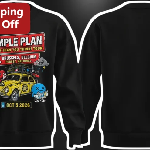 Simple Plan Bigger Than You Think Tour Sweatshirt Retro Pop Punk Band Merch Gift