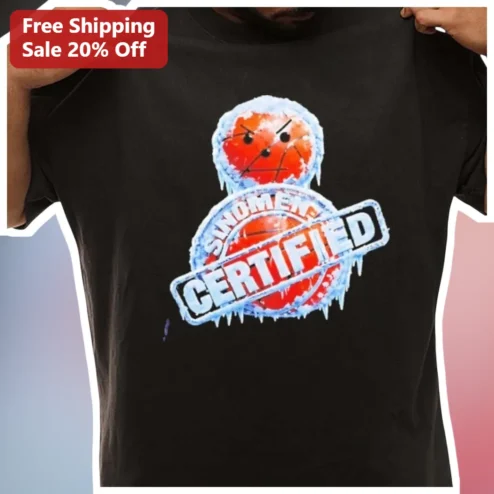 SINOMENS Certified Angry Frozen Basketball Graphic Tee Streetwear Hoop Culture Shirt