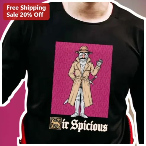 Sir Spicious Tee Inspector Gadget Retro Cartoon Graphic Shirt