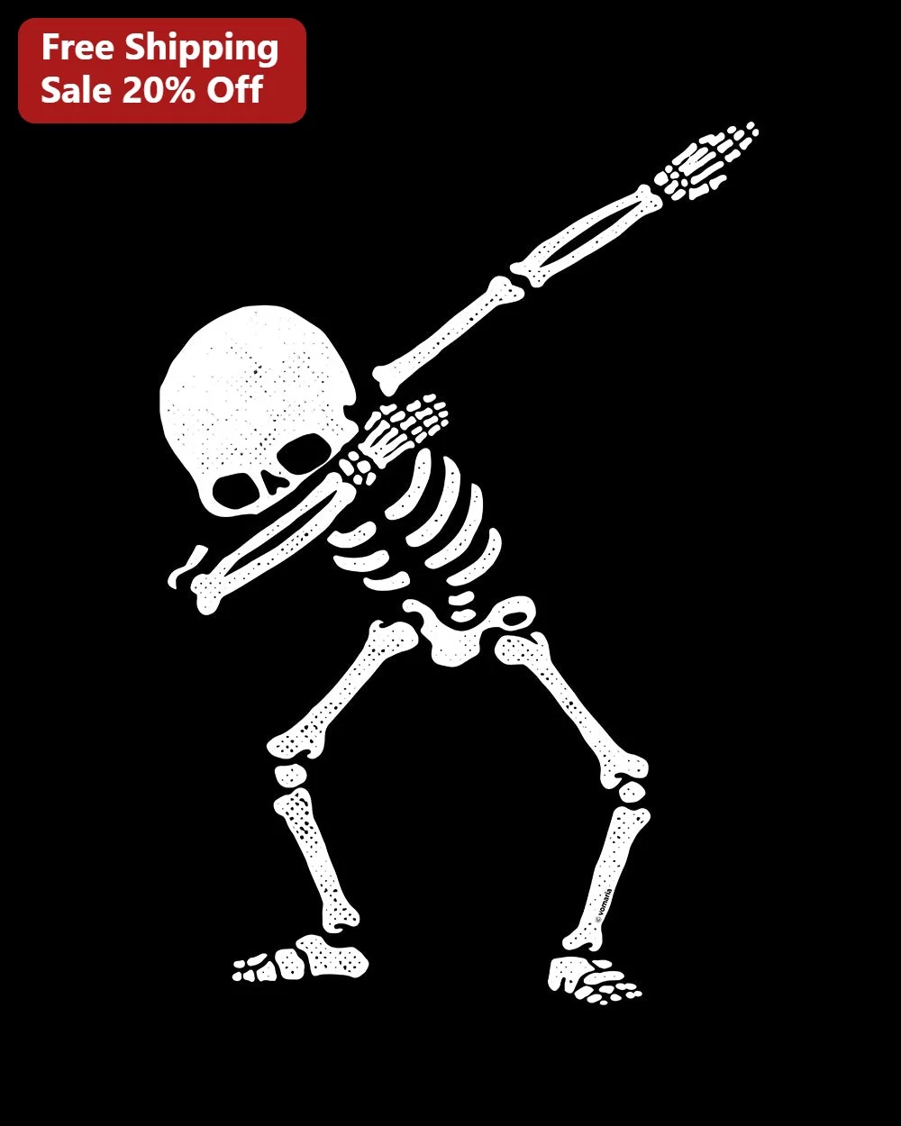 Skeleton Dabbing Graphic Tee Funny Halloween Meme Shirt for Teens Gamers