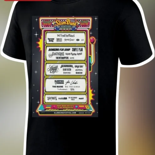 Slam Dunk Festival Pop Punk Band Tee Retro Arcade Cabinet Music Merch Gift