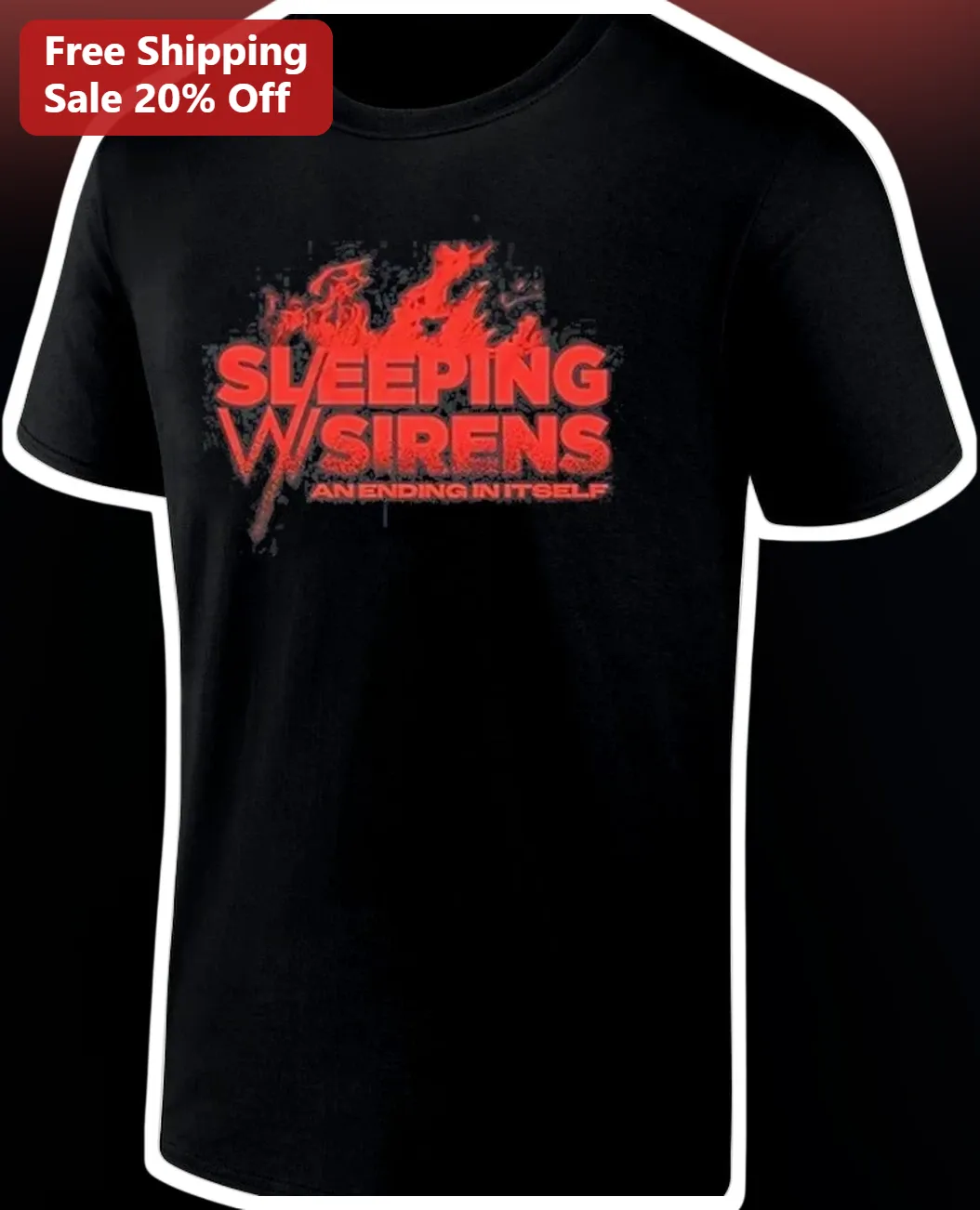 Sleeping With Sirens An Ending In Itself Graphic Tee Rock Band Merch